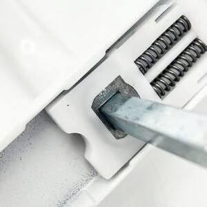 TSS Lever Moveable Pad UPVC Multipoint Door Handles - 92mm PZ Sprung 122mm Screw Centres - Long Backplate - Image 4