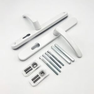 TSS LeverLever Offset UPVC Multipoint Door Handles - 48/87mm PZ - Sprung - 240mm Screw Centres - Image 3