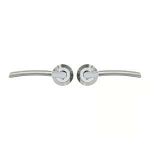 TSS Delta Lever Handles on Round Rose Door Furniture - Image 2
