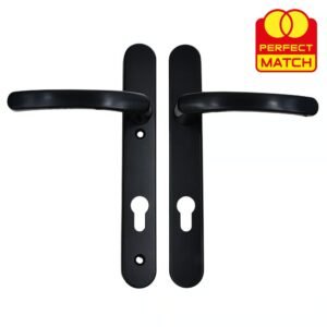 TSS Lever Lever UPVC Multipoint Door Handles - 92mm PZ Sprung 122mm Screw Centres - Long Backplate - Image 3