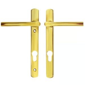 Straight Lever Lever UPVC Multipoint Door Handles - 92mm PZ Unsprung 122mm Screw Centres - Image 1