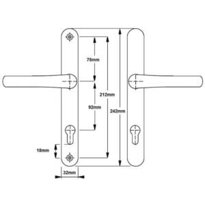Fab & Fix Balmoral Lever Lever UPVC Multipoint Door Handles - 92mm PZ Sprung 212mm Screw Centres - Image 7