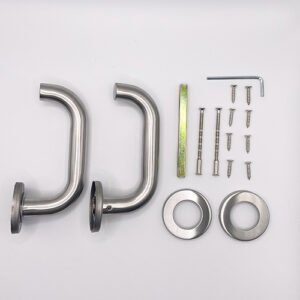 TSS Fire Rated Stainless Steel (SSS) 19mm Return To Door (Safety) Lever on Rose Furniture - Image 3