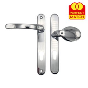 TSS Lever Moveable Pad Offset UPVC Multipoint Door Handles - 92/70mm PZ - Sprung - 203mm Screw Centres - Image 9
