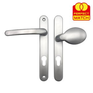 TSS Lever Moveable Pad Offset UPVC Multipoint Door Handles - 92/70mm PZ - Sprung - 203mm Screw Centres - Image 7