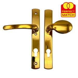 TSS Lever Moveable Pad UPVC Multipoint Door Handles - 92mm PZ - Sprung - 215mm Screw Centres - 3x Fixings - Image 6