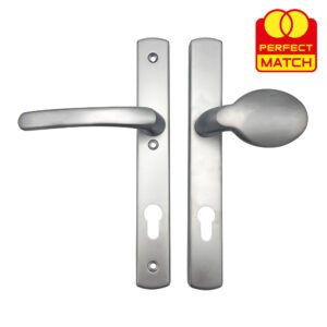 TSS Lever Moveable Pad UPVC Multipoint Door Handles - 92mm PZ - Sprung - 215mm Screw Centres - 3x Fixings - Image 9