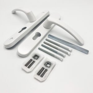 TSS Lever Lever UPVC Multipoint Door Handles - 48mm PZ - Sprung - 160mm Screw Centres - Image 3