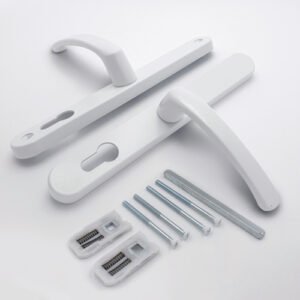 TSS Lever Lever UPVC Multipoint Door Handles - 68mm PZ Sprung 215mm Screw Centres - Image 3