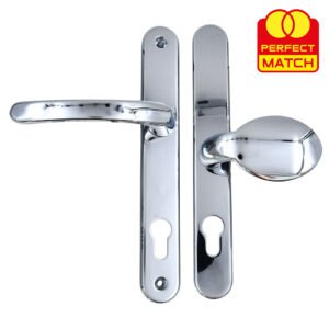 TSS Lever Moveable Pad Offset UPVC Multipoint Door Handles - 92/62mm PZ - Sprung - 215mm Screw Centres - Image 5