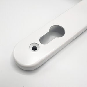 TSS Offset Lever Moveable Pad Multipoint Door Handles - 95/65mm PZ - Sprung - 200mm Screw Centres - Image 5