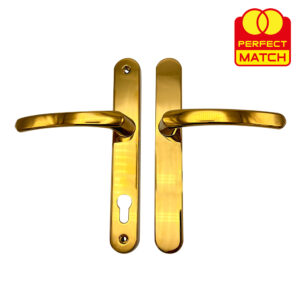 TSS Blank External Lever Lever French Door Multipoint Handles – 92mm PZ Sprung 210mm Screw Centres - Image 1