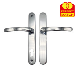 TSS Blank External Lever Lever French Door Multipoint Handles – 92mm PZ Sprung 210mm Screw Centres - Image 3