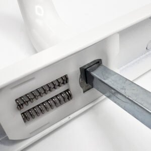 TSS Universal Lever Moveable Pad Offset UPVC Multipoint Door Handles - 92/62mm PZ - Sprung - 264mm Screw Centres - Image 4