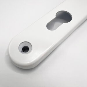 TSS Universal Lever Moveable Pad Offset UPVC Multipoint Door Handles - 92/62mm PZ - Sprung - 264mm Screw Centres - Image 5