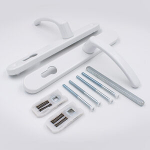 TSS Lever Lever UPVC Multipoint Door Handles - 92mm PZ Sprung 215mm Screw Centres - Image 3