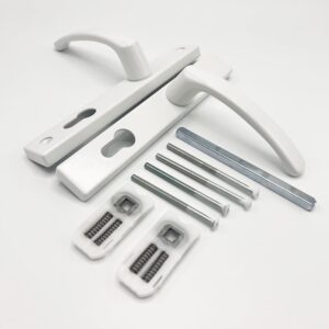 TSS Lever Lever UPVC Multipoint Door Handles - 72mm PZ - Sprung - 180mm Screw Centres - Image 3