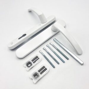 TSS Blank External Lever Lever UPVC Multipoint Door Handles - 92mm PZ Sprung 122mm Screw Centres - Image 3